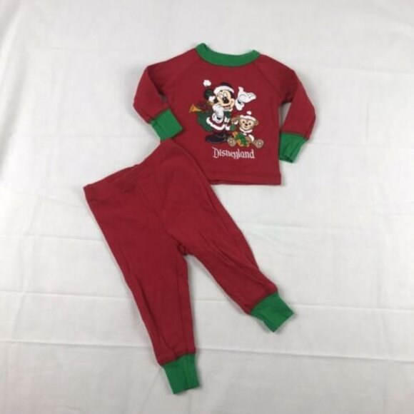 disney parks mickey mouse christmas 2piece pajama set 12 Months - Picture 1 of 7